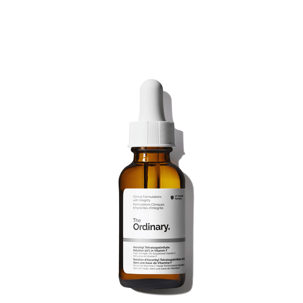 The Ordinary Ascorbyl Tetraisopalmitate Solution 20% in Vitamin F vitamin C serum for brightening, uneven skin tone, and anti-aging
